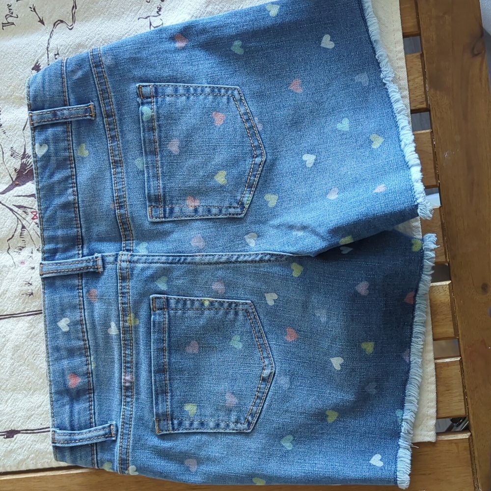Hearts Denim Shorts - Picture 2 of 4